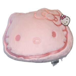 NWT Hello Kitty Head Plush Bed Pillow Pink